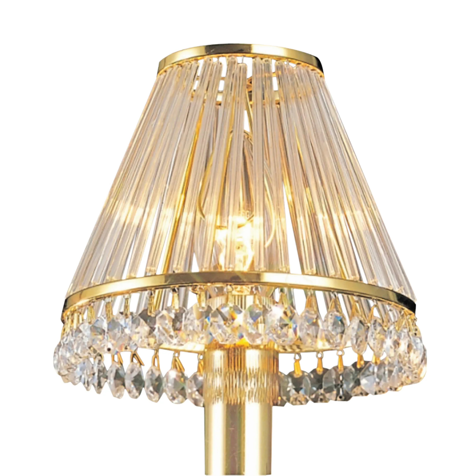 IL30200  Crystal and Glass Rod Clip-On Shade